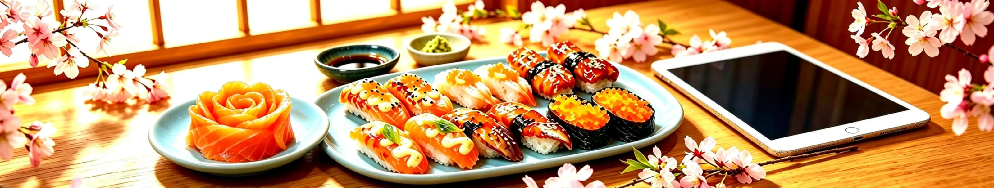 Sushi und Kirschblüten · Illustration
